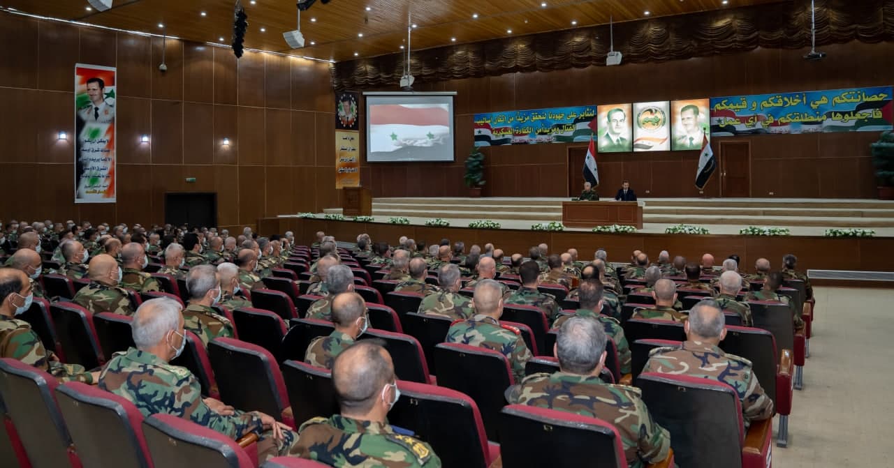 الرئيس الأسد لخريجي الأكاديمية العسكرية العليا بدمشق (قيادة وأركان): من يصنع تاريخ هذا الوطن هو القوات المسلحة