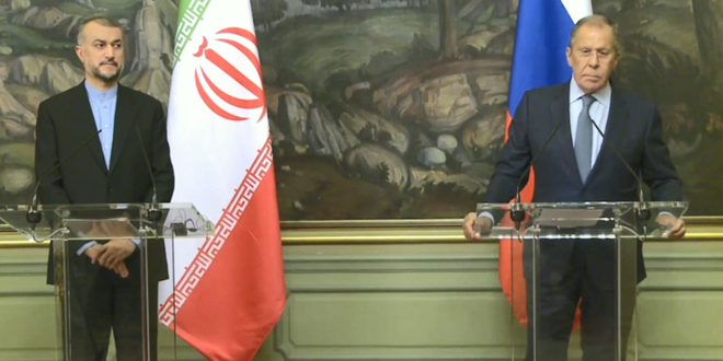 تشديد روسي إيراني على ضرورة رفع الإجراءات الاقتصادية الغربية القسرية المفروضة على سورية